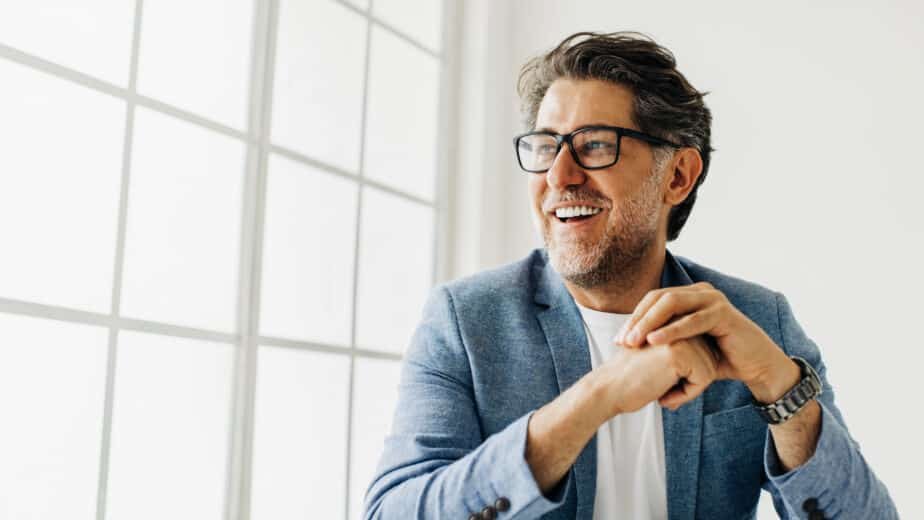 Man happy after penis enlargement surgery